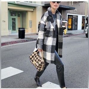 Anine Bing Maeve Buffalo Check Shacket - small